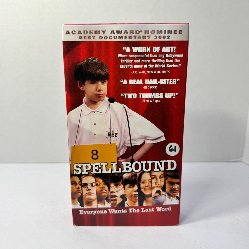 Spellbound VHS Documentary 2002 National‎ Spelling Bee Academy Award Nominee VTG